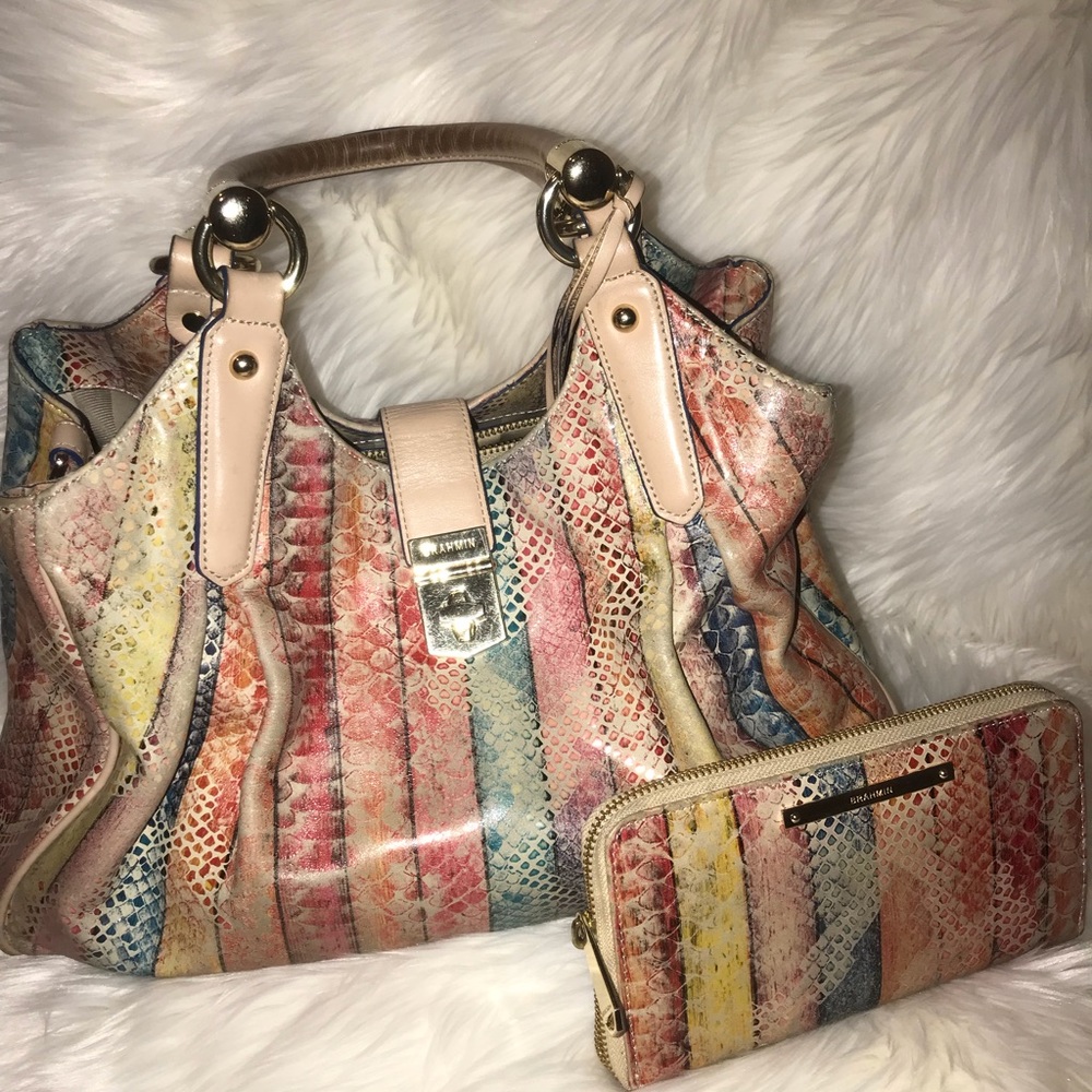 Brahmin Elisa Multi Coronoda Python + Wallet